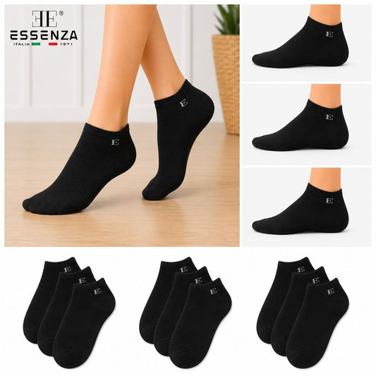 Essenza Italy premium stopalice 12 pari crne
