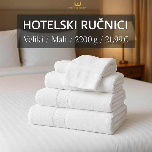 Hotelski pamučni bijeli ručnici 2200g