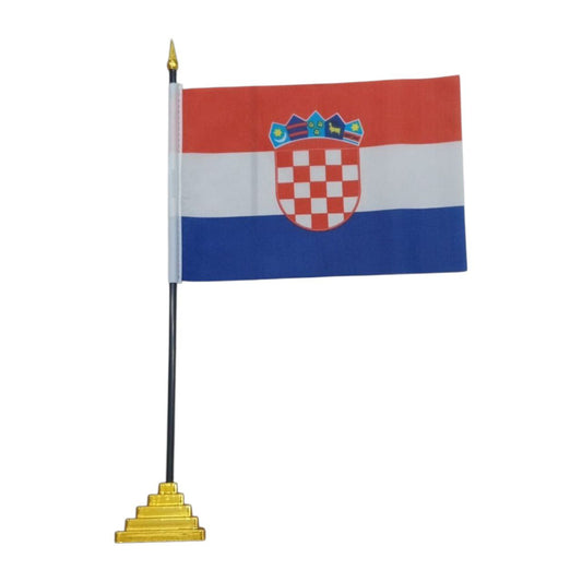 Hrvatska valovita zastavica na stalku 20x14 cm