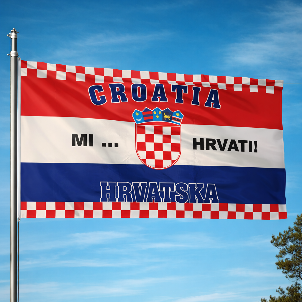 Hrvatska zastava Mi Hrvati 90x150cm