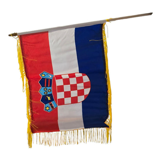 Hrvatska zastava na štapu s resama 32x47cm
