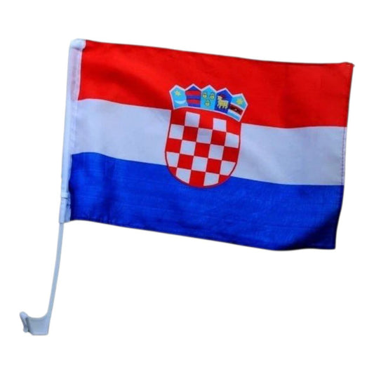 Hrvatska zastavica na štapu za auto stakla 2 kom