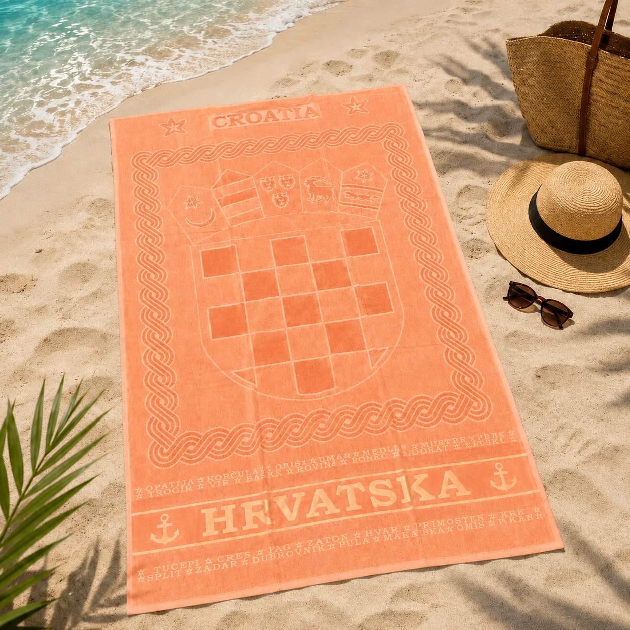 Hrvatski grb ručnik za plažu 180x100cm
