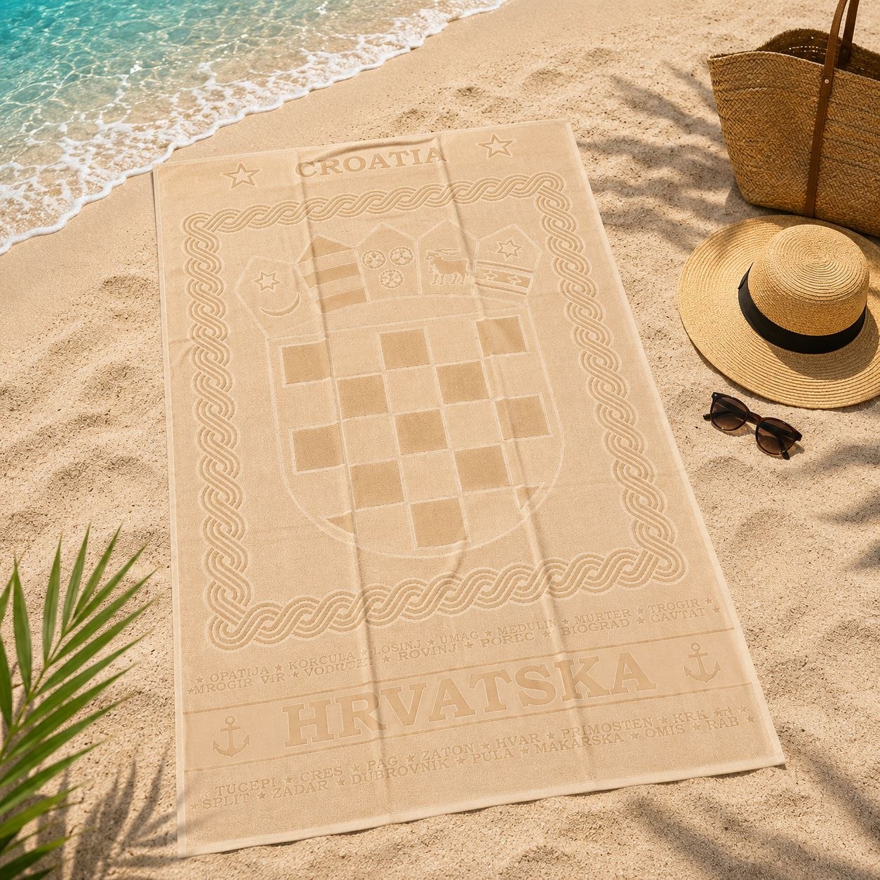 Hrvatski grb ručnik za plažu 180x100cm