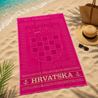 Hrvatski grb ručnik za plažu 180x100cm