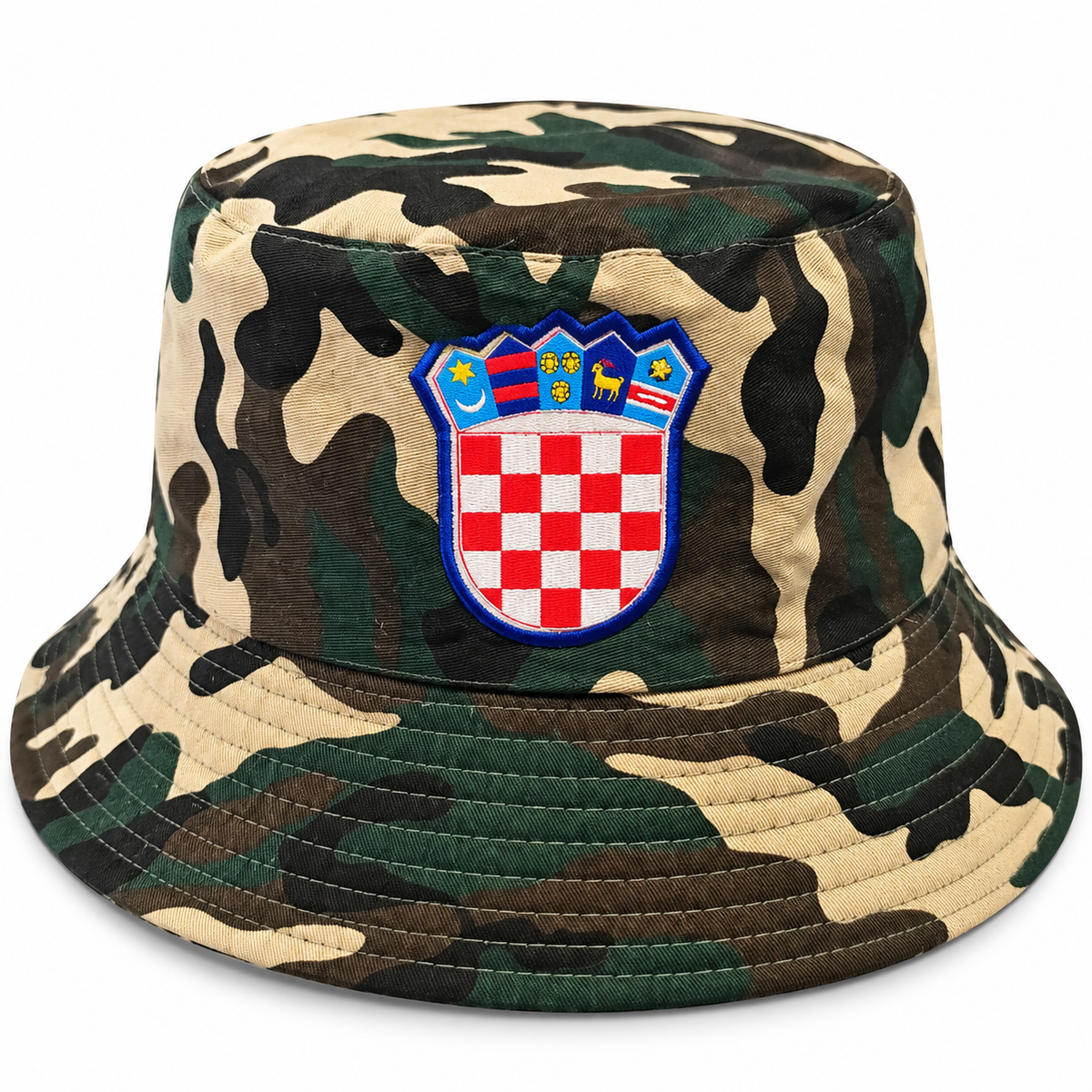 Hrvatski maskirni šešir s grbom – ribarski šešir
