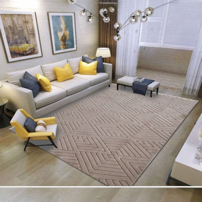 Jednobojni čupavi tepih