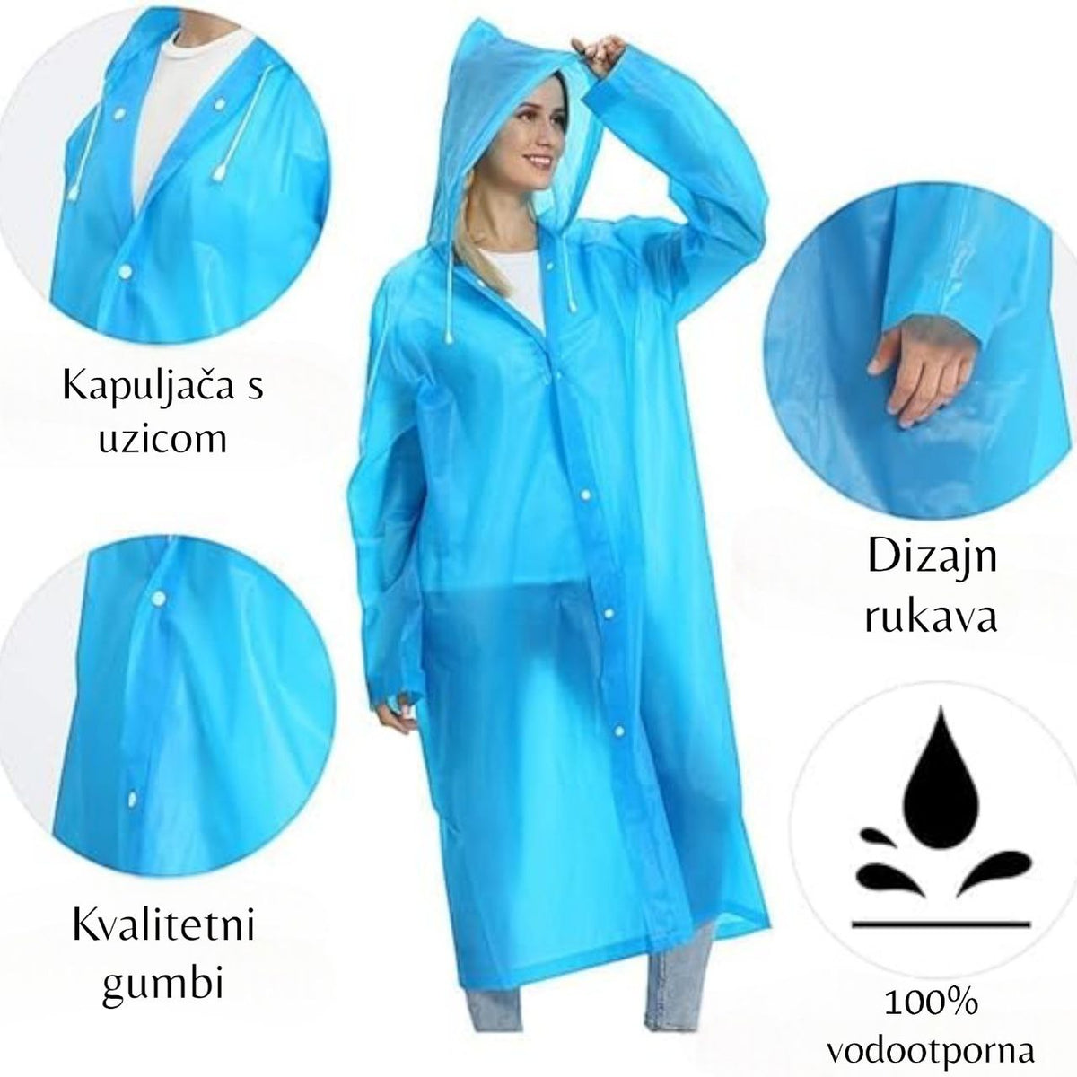 Kabanica s gumbima i kapuljačom - Feniks-shop