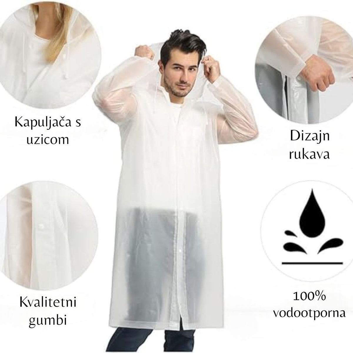 Kabanica s gumbima i kapuljačom - Feniks-shop