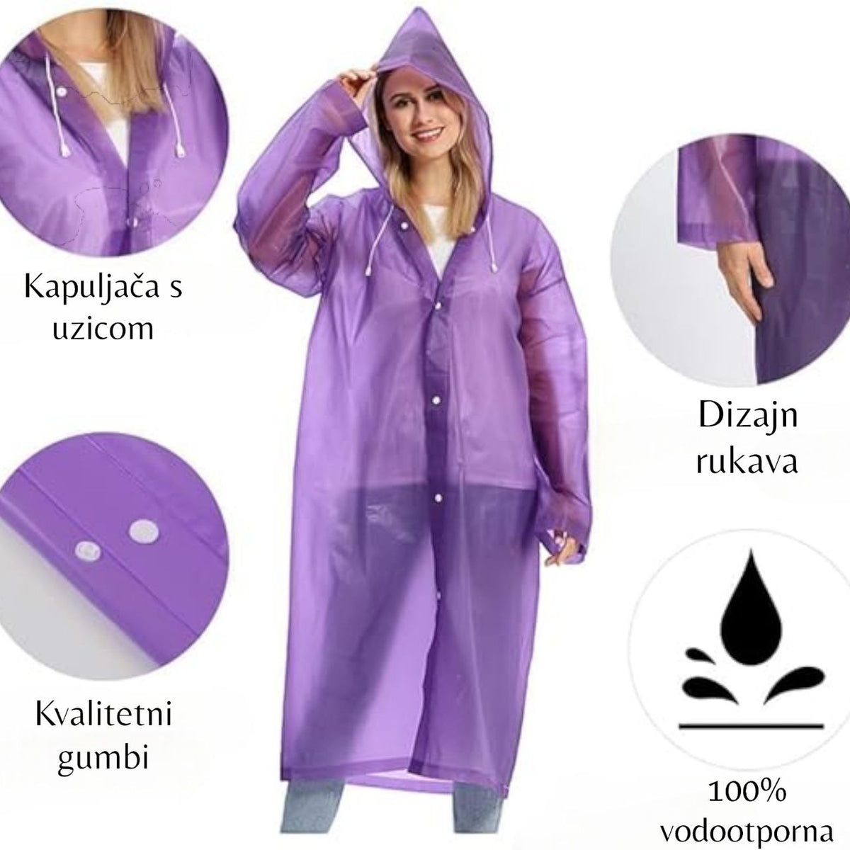 Kabanica s gumbima i kapuljačom - Feniks-shop