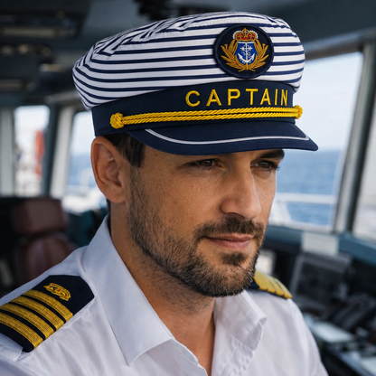 Kapetanska mornarska kapa "Captain" – Podesiva veličina ⭐