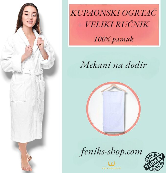 Kupaonski ogrtač + veliki ručnik