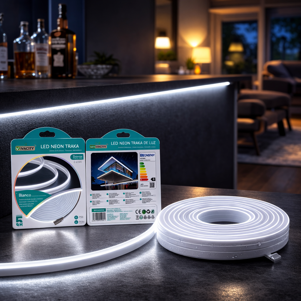 Led neon vodootporna traka 5 m (6 boja) bez utikača – slika 2