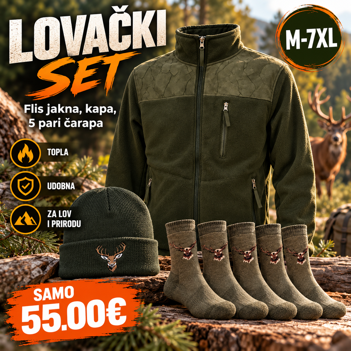 Lovački set 3u1 ( M-7XL )