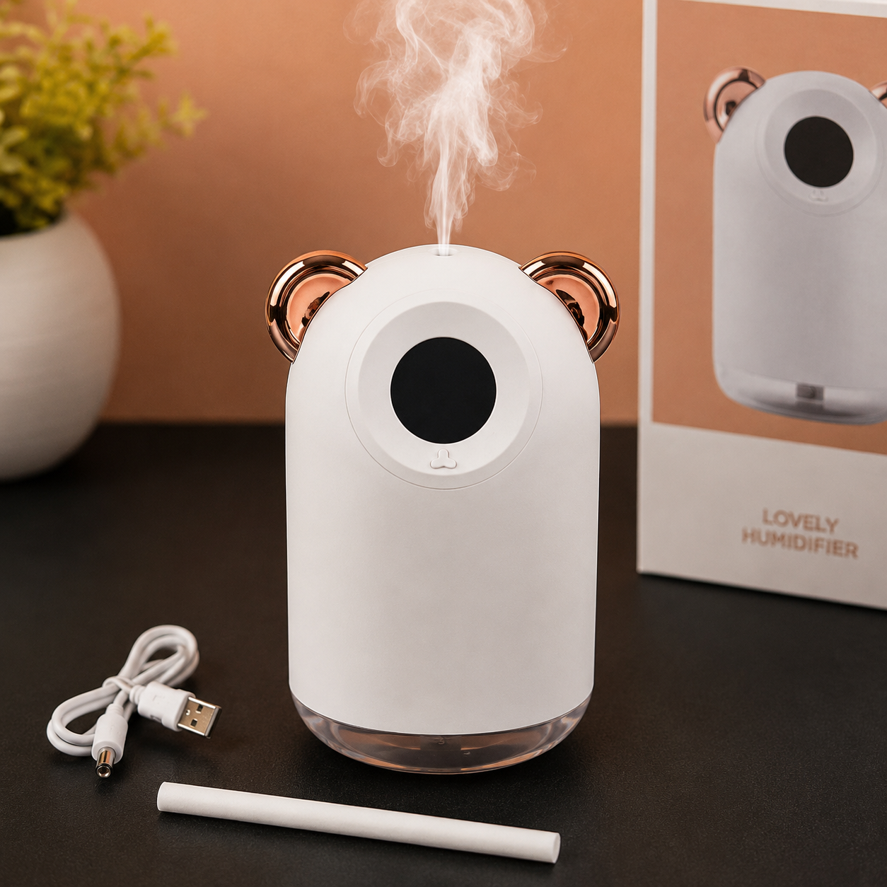 Lovely Humidifier – USB ovlaživač zraka s LED svjetlom | Roza, bijela i plava