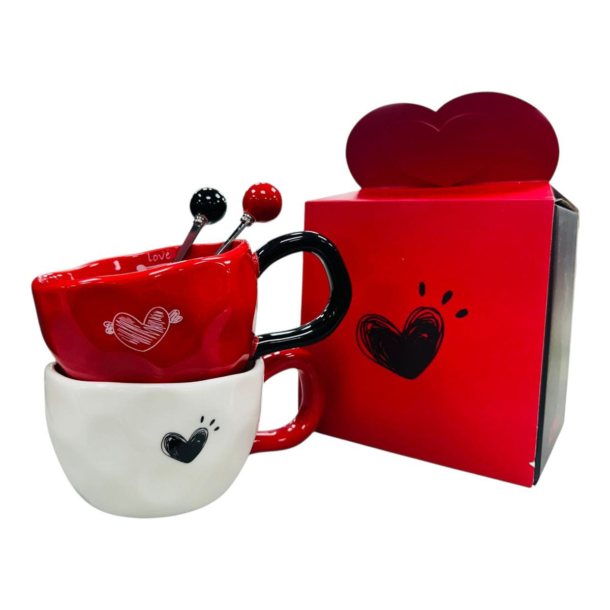 Love šalice 2 kom + žlice u poklon kutiji – slika 2
