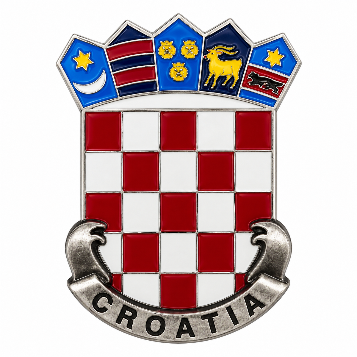 Magnet Croatia – hrvatski grb s crveno-bijelim kockicama