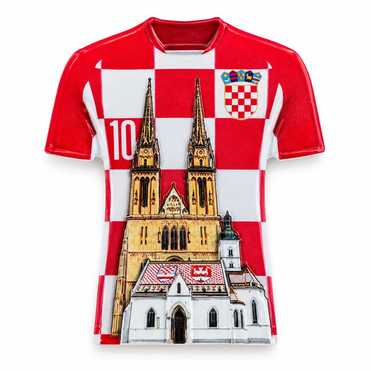 Magnet Hrvatska dres – Zagreb katedrala i crkva sv. Marka