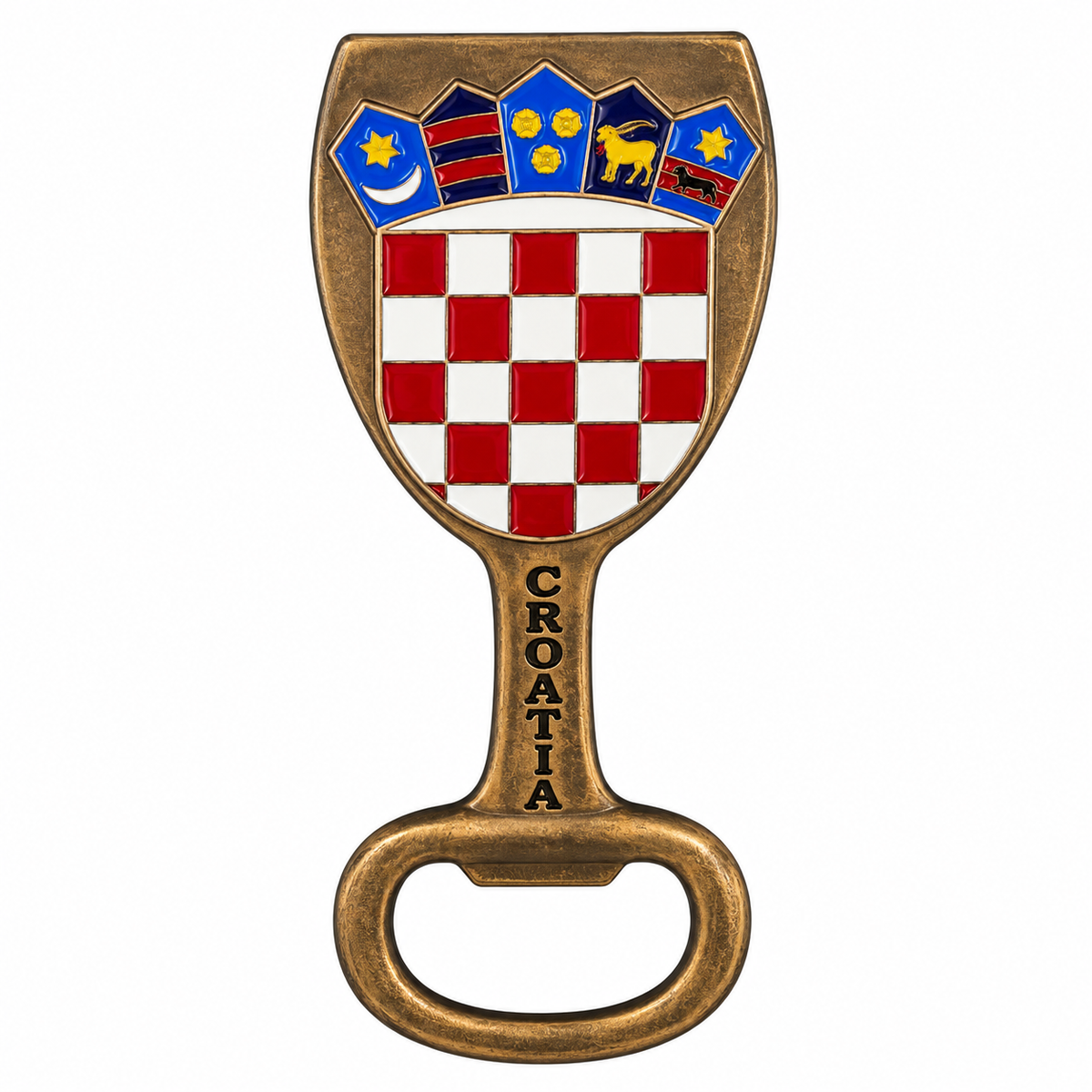 Magnet i otvarač za boce Croatia – hrvatski grb