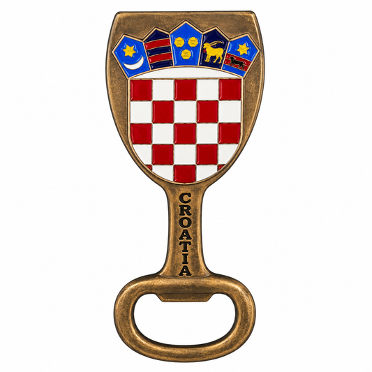 Magnet i otvarač za boce Croatia – hrvatski grb