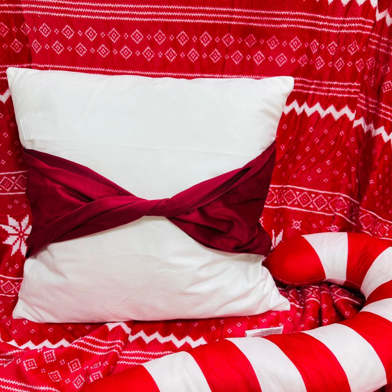 Mašna božićna jastučnica 45x45cm