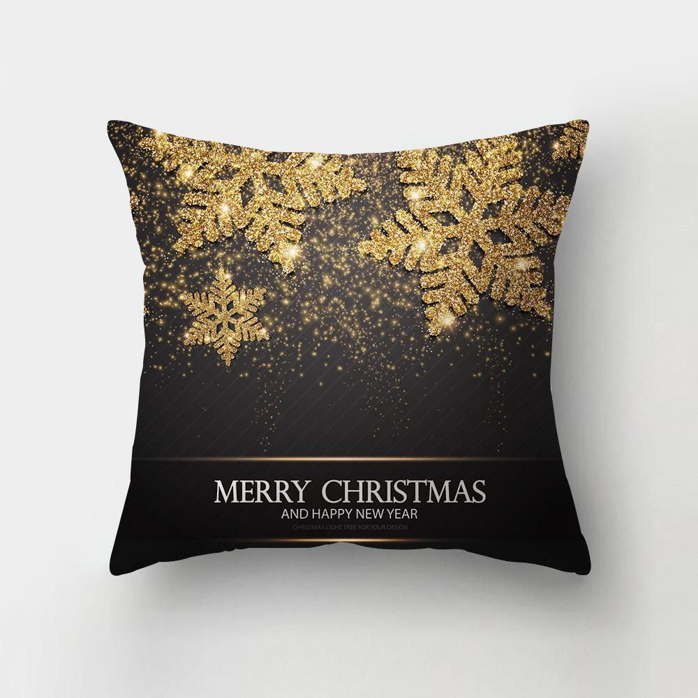 Merry christmas crna jastučnica 45x45cm