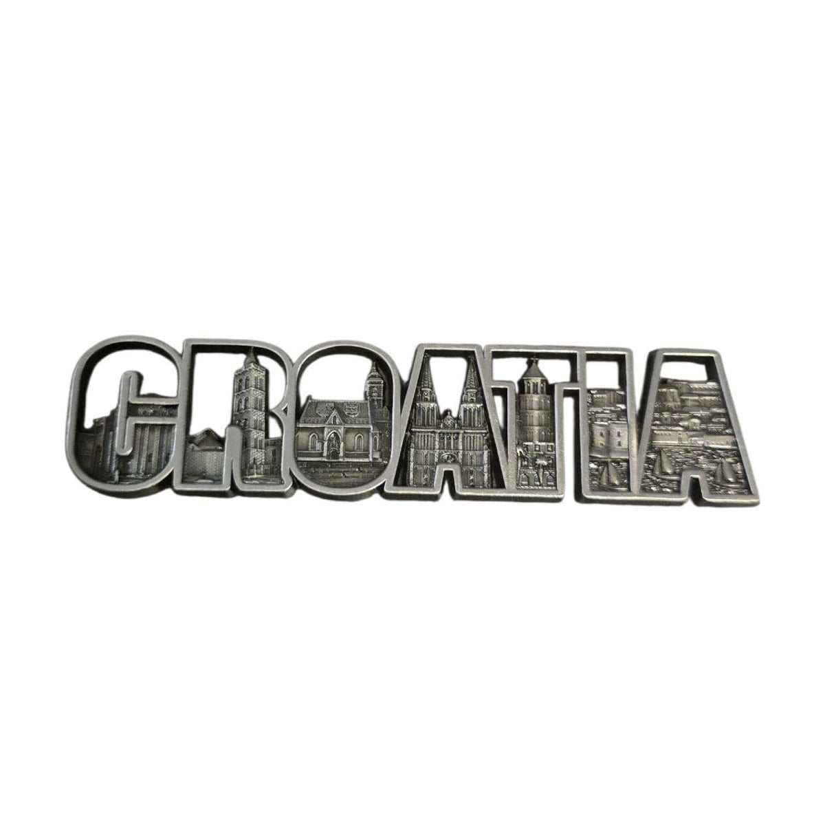 Metalni magnet Croatia s motivima hrvatskih gradova