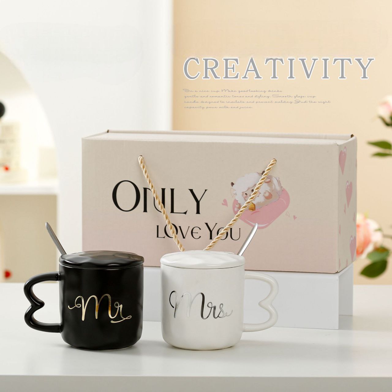 Mr & Mrs poklon set šalice u kutiji