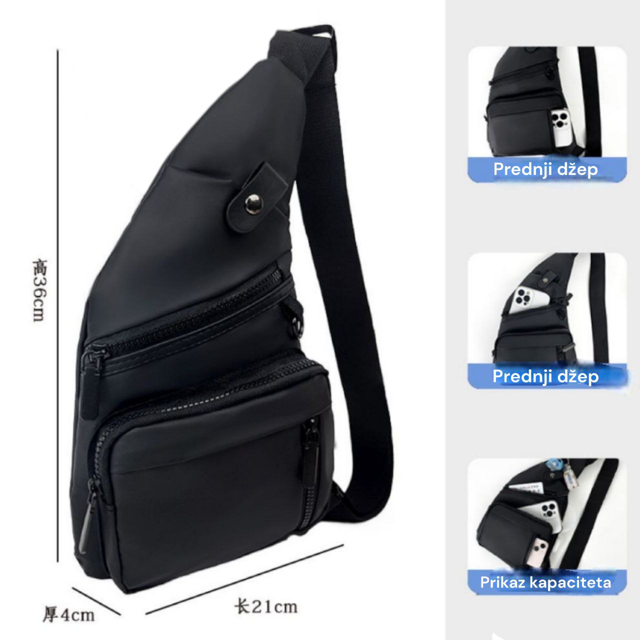 Muška torba oko ramena 8772-1 - Feniks-shop