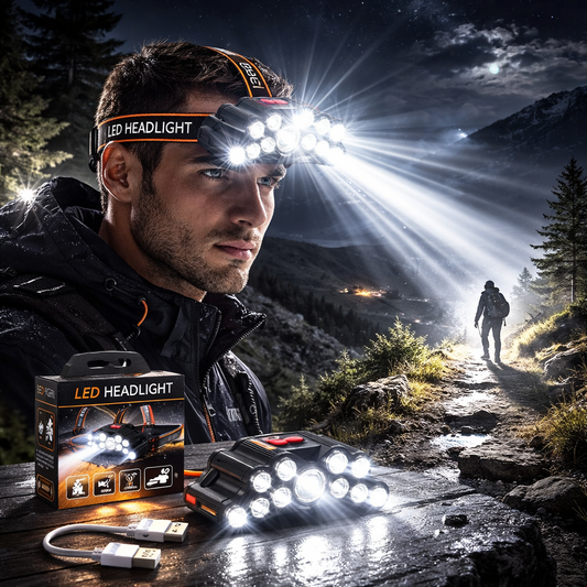 Naglavna lampa sa 11 led svjetla 1+1 gratis