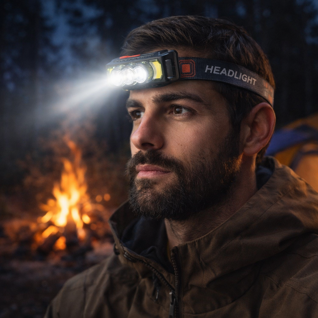 Naglavna lampa sa 5 svjetla 1+1 gratis