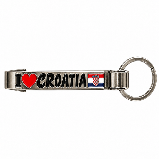 Otvarač za boce s privjeskom I ❤️ Croatia – hrvatski suvenir