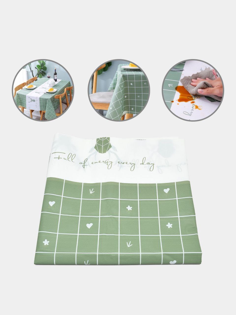PVC vodootporni kockasti stolnjaci 137x137 cm - Feniks-shop