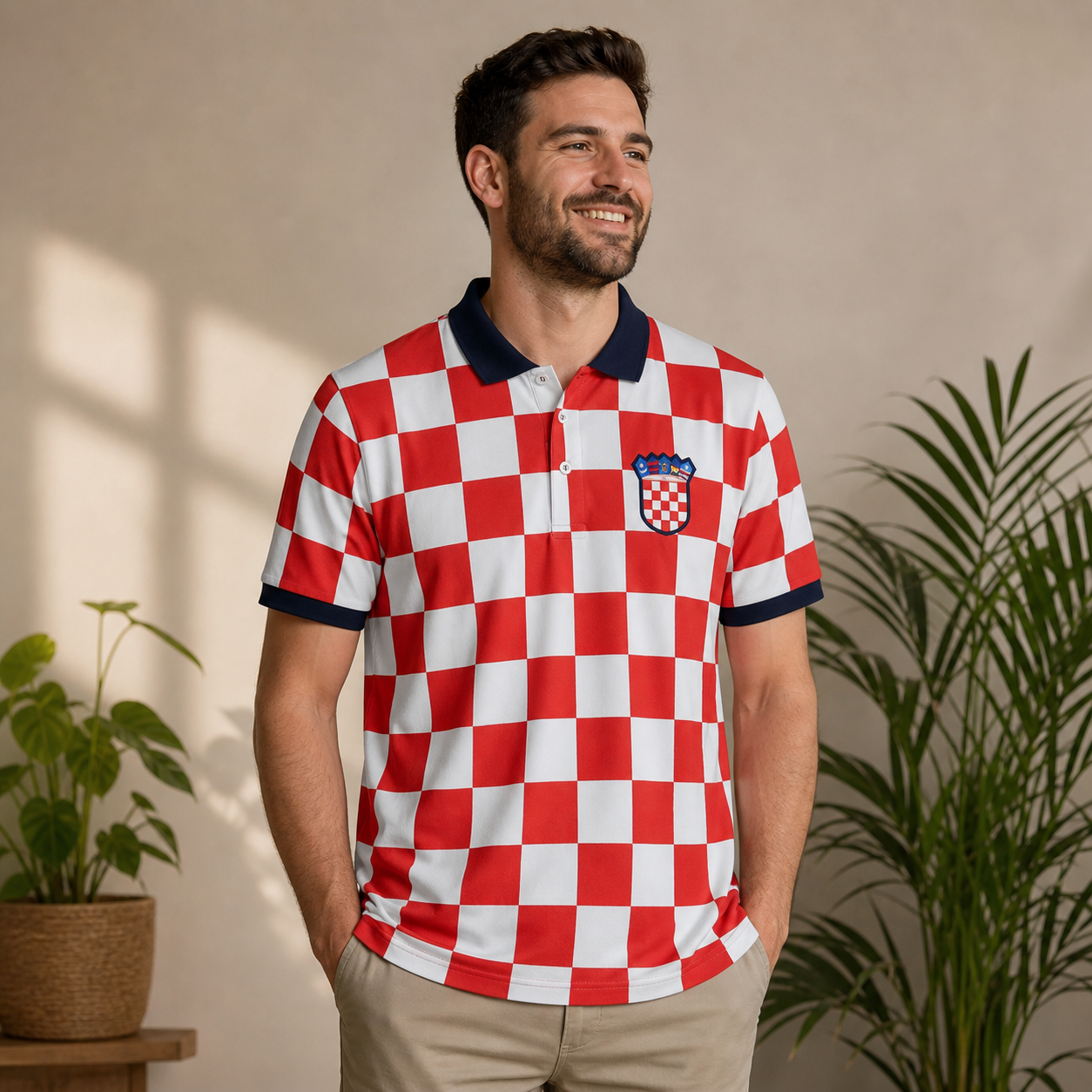 Pamučna HR majica na kragnu