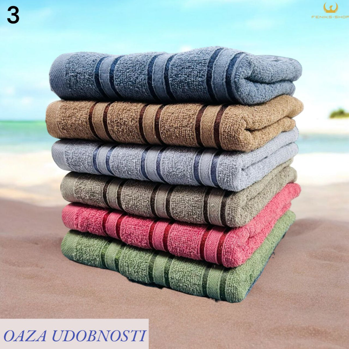 Pamučni kupaonski ručnici " Oaza udobnosti " - Feniks-shop