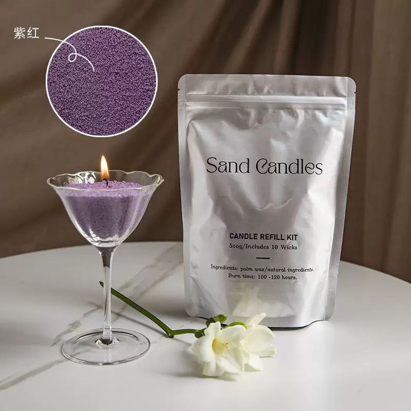Pijesak za svijeće – 500 g + 10 fitilja ( razne boje )