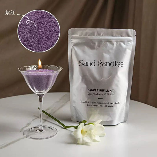 Pijesak za svijeće – 500 g + 10 fitilja ( razne boje )