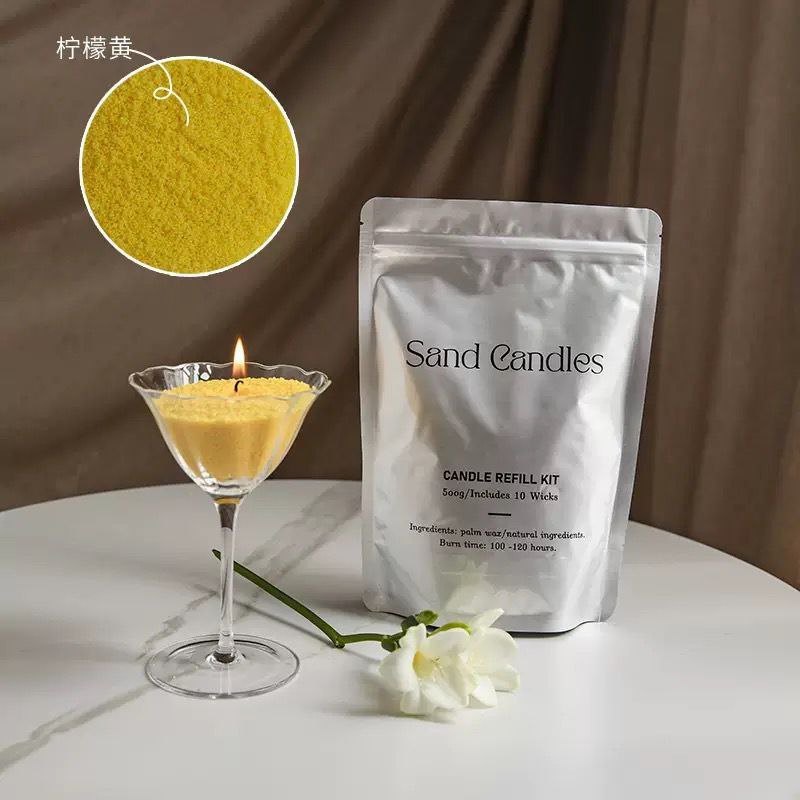 Pijesak za svijeće – 500 g + 10 fitilja ( razne boje )