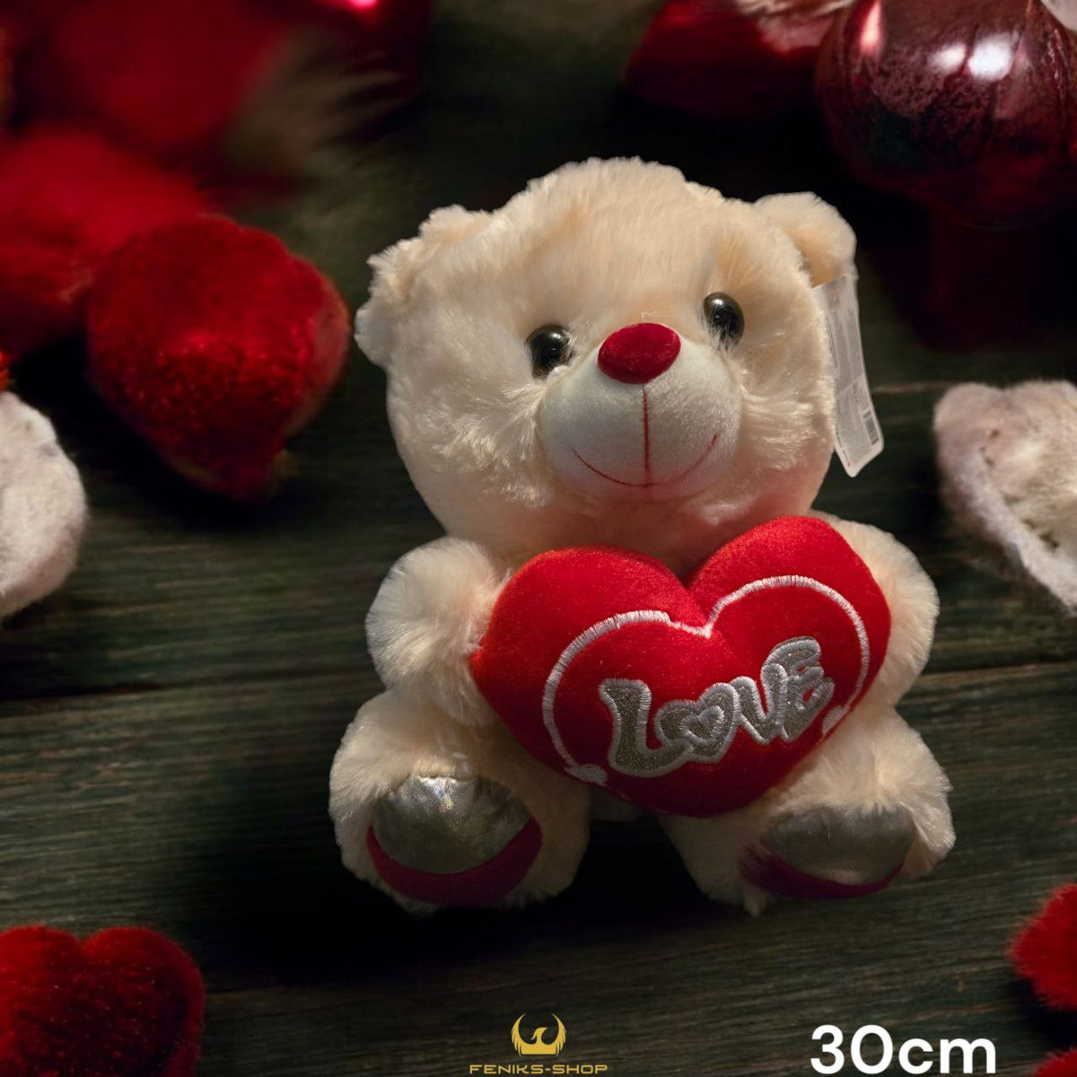 Plišani Medo love srce 30cm - Feniks-shop