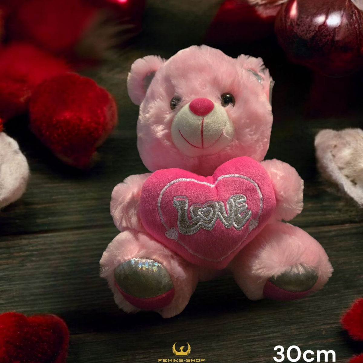 Plišani Medo love srce 30cm - Feniks-shop