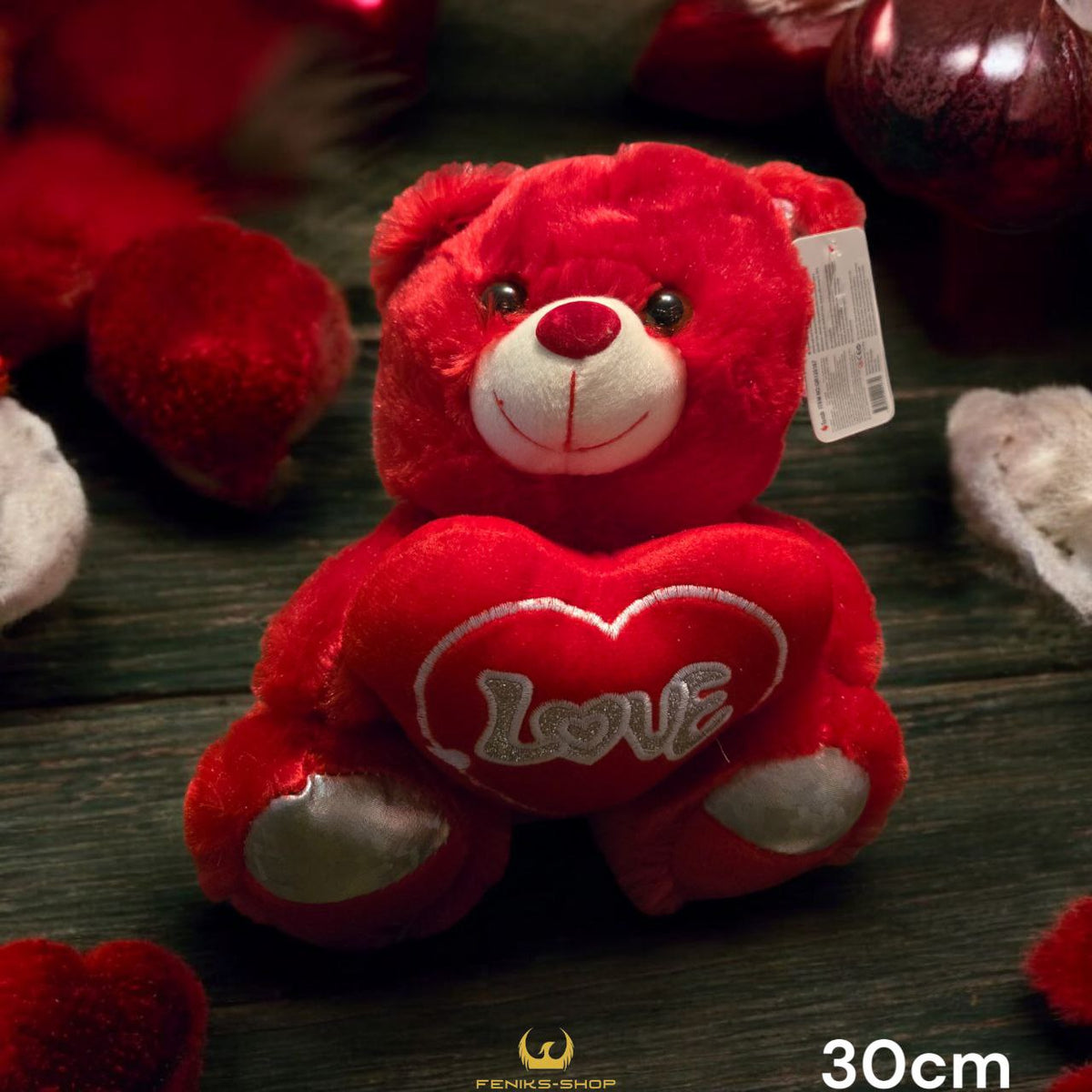 Plišani Medo love srce 30cm - Feniks-shop
