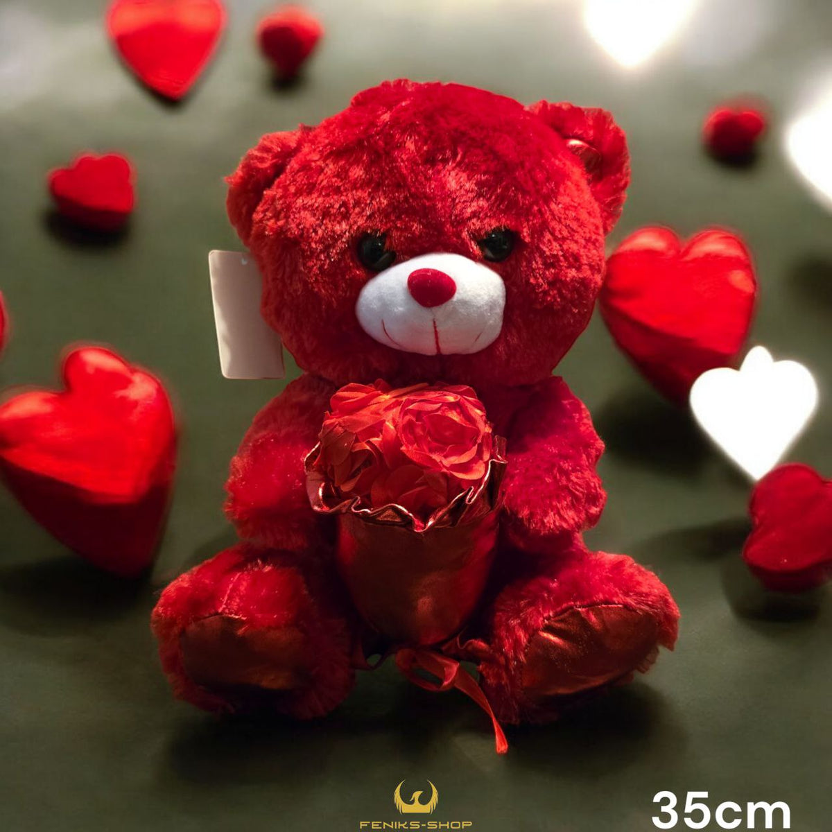 Plišani Medo s ružama 35cm - Feniks-shop