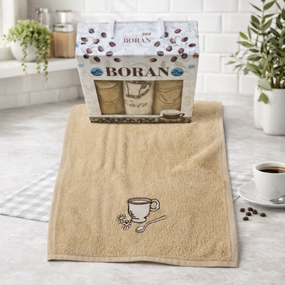 Poklon set 3 kuhinjske krpe ( Kava ) - 30x50cm