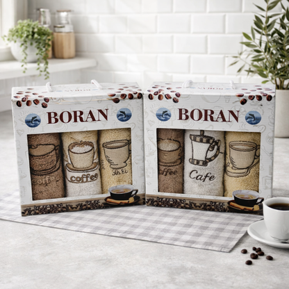 Poklon set 3 kuhinjske krpe ( Kava ) - 30x50cm