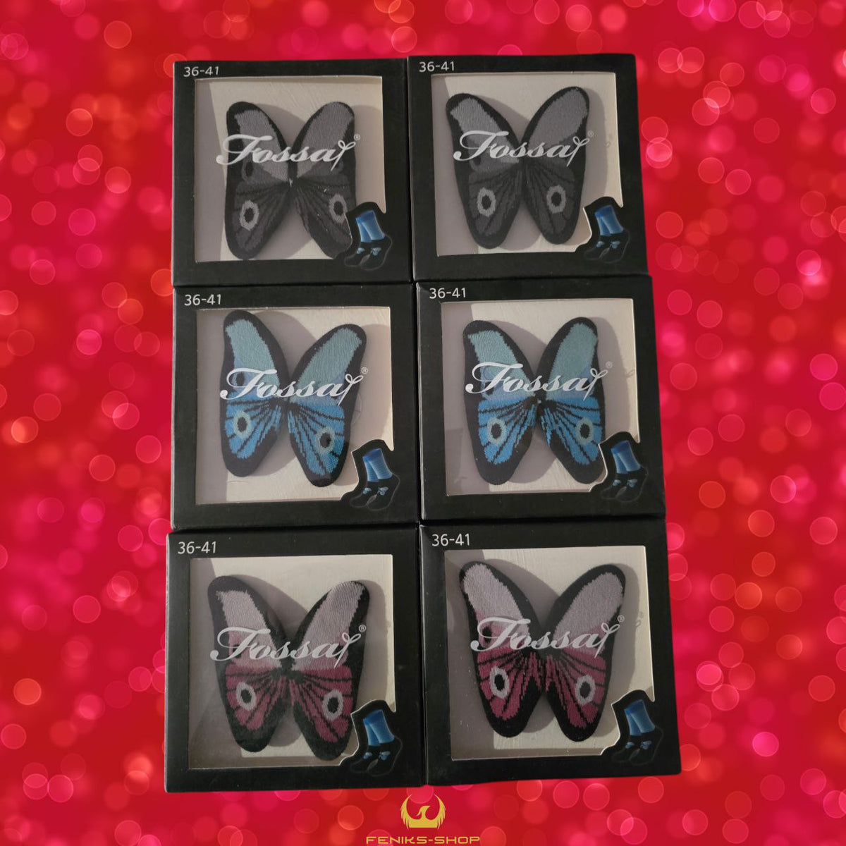Poklon set od 6 ženskih čarapa Leptir - Feniks-shop