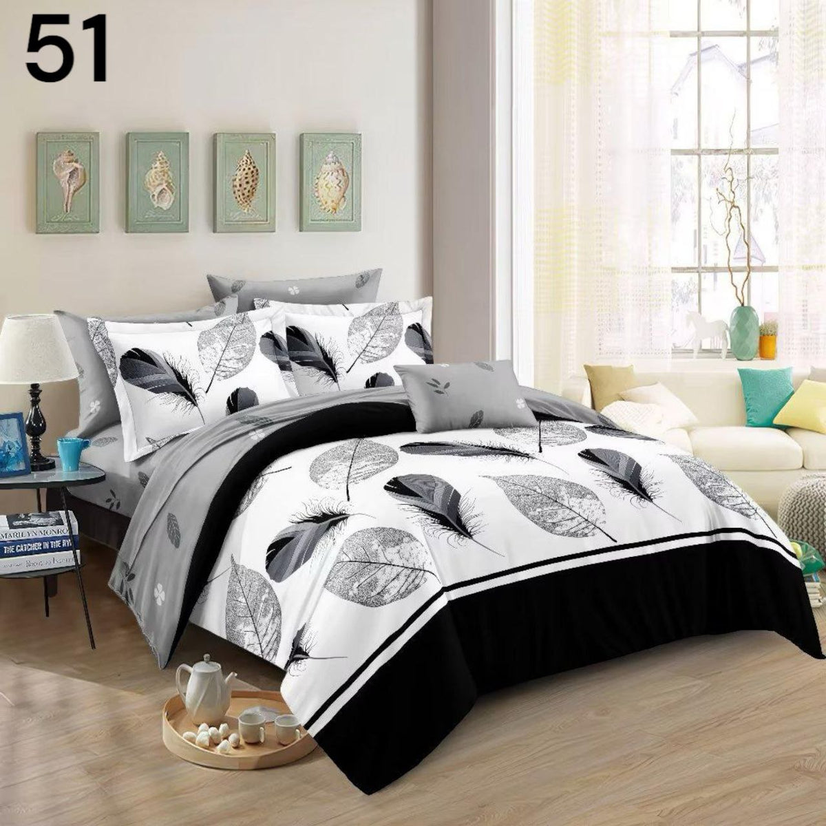 Posteljina 7-dijelna sa 2 navlake za poplun 140x200 cm ( 8 modela ) - Feniks-shop