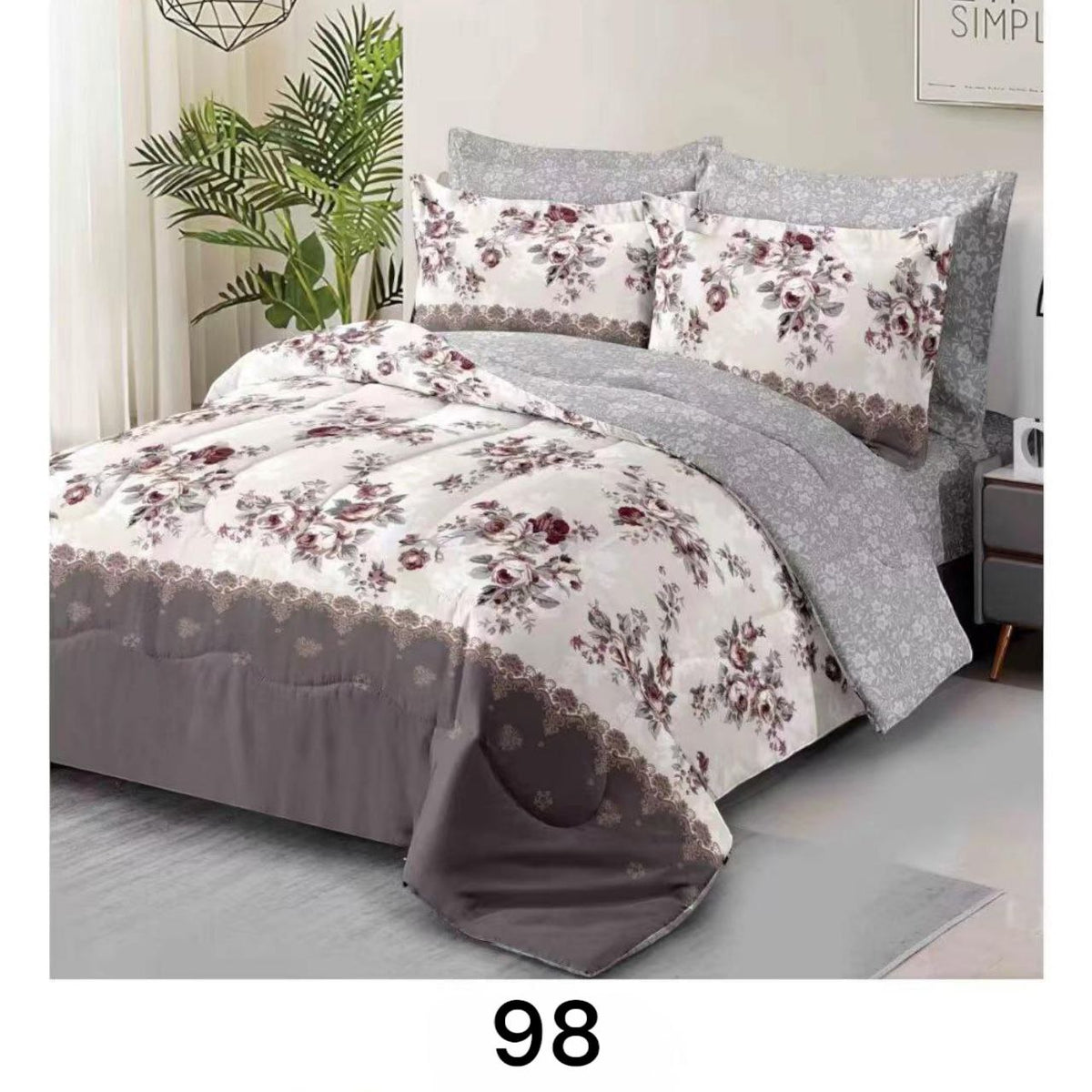 Posteljina 7-dijelna sa 2 navlake za poplun 140x200 cm ( 8 modela ) - Feniks-shop