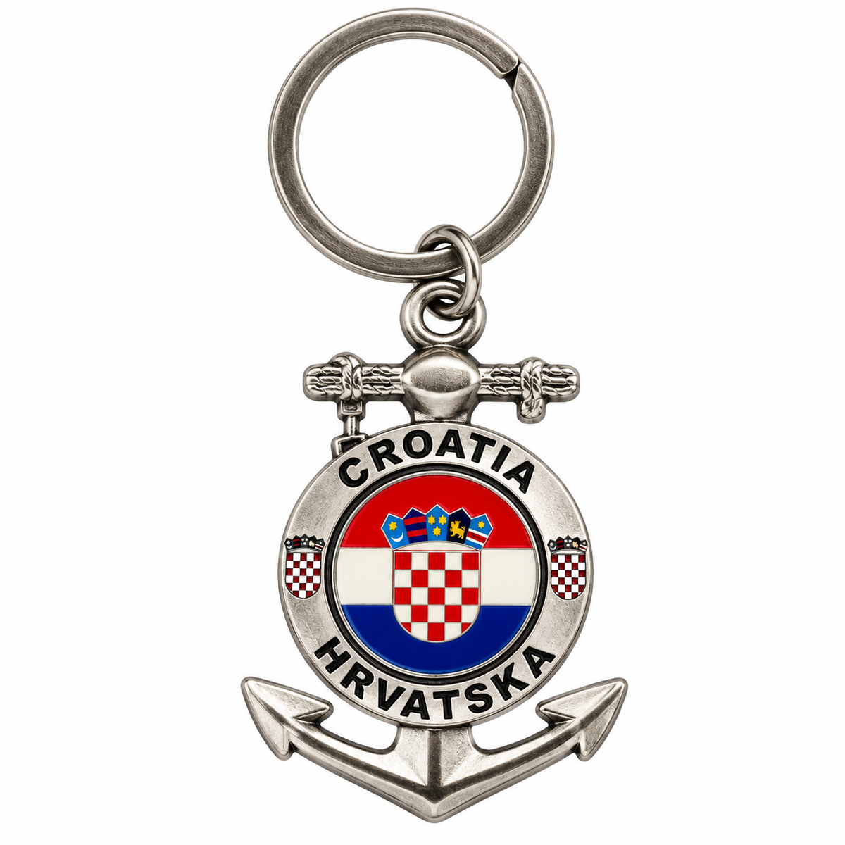 Privjesak za ključeve Croatia Hrvatska – sidro i hrvatski grb