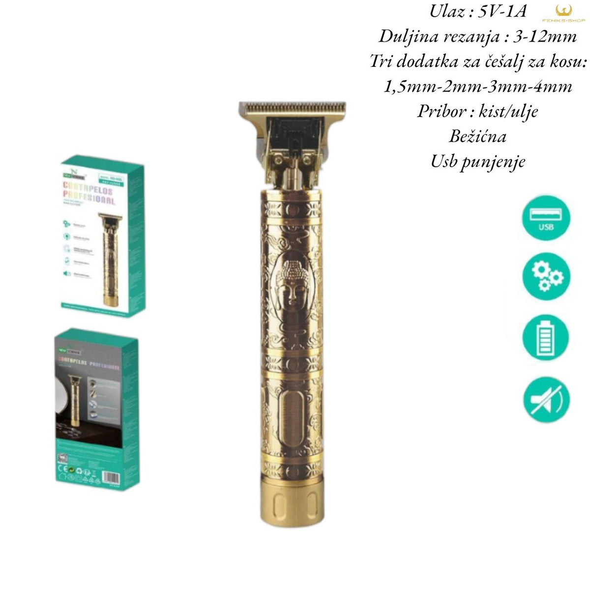 Profesionalna bežićna mašinica za šišanje NS - Feniks-shop