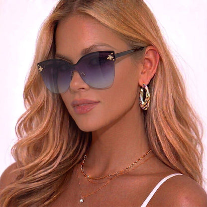 Retro ženske sunčane naočale Gold B